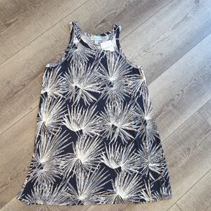 Veronica M Blue and White Halter Sundress Casual Resort Wear